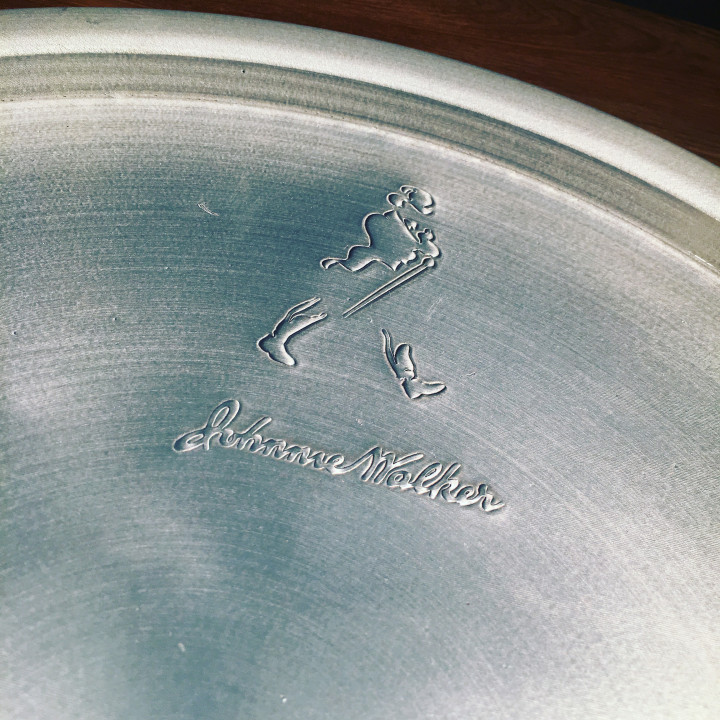 Tray Johnie Walker in stainless steel model 2