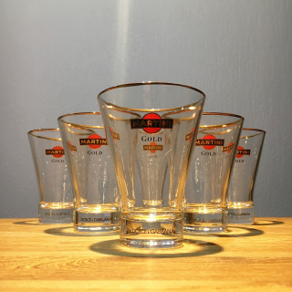 Glass Martini Gold flared