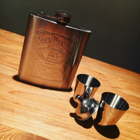 Kit Jack Daniel’s Flask + shooters inox