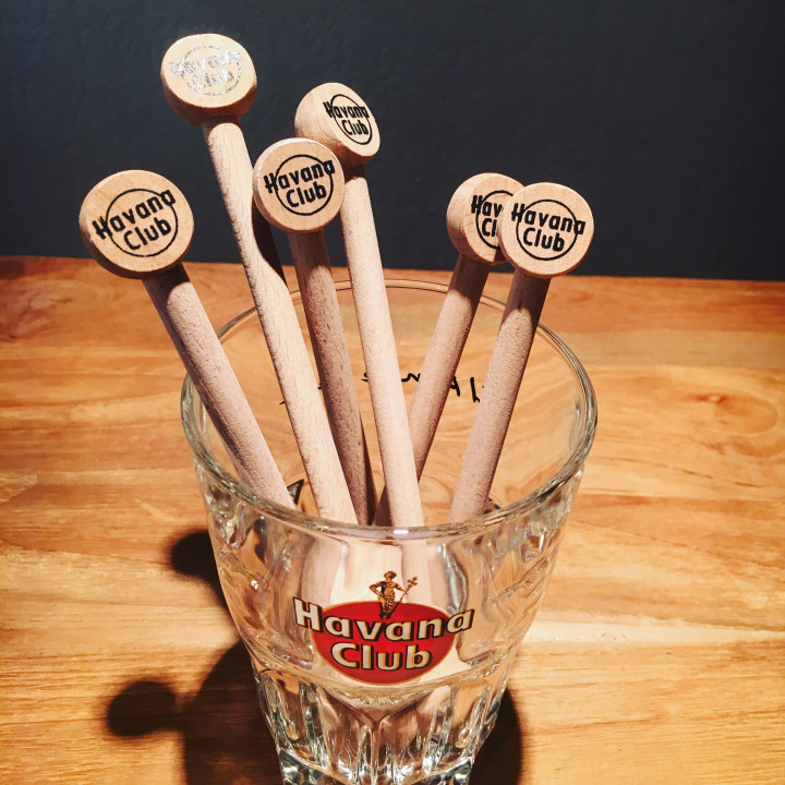 Swizzle stick Havana Club wooden x6