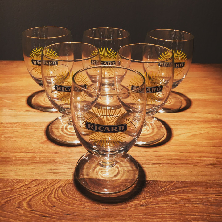 Verre Ricard ballon modèle solarisé