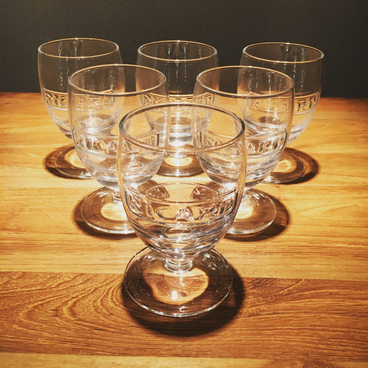 Glas Ricard ballon reliëf logo