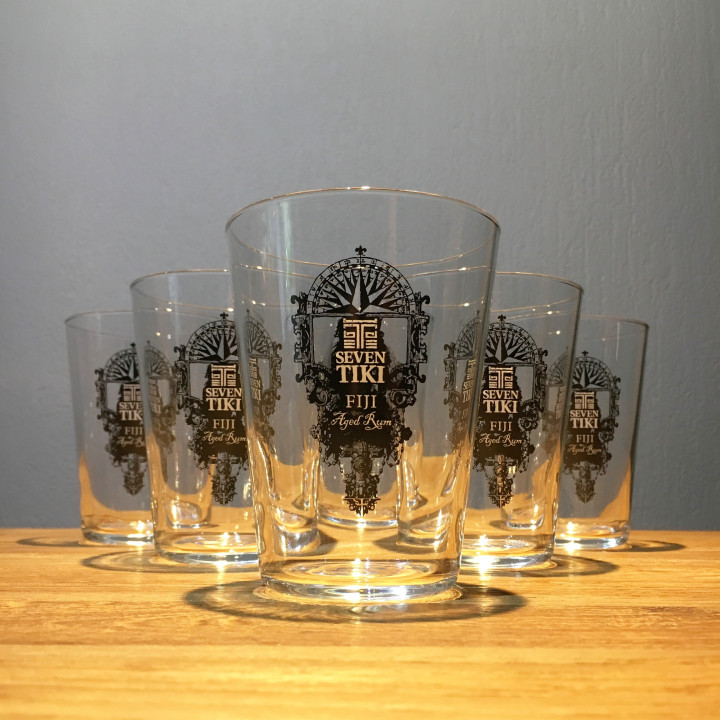 Glass Seven Tiki black logo