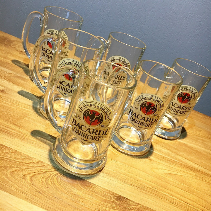 Glas Bacardi Spiced Oakheart zonder relief