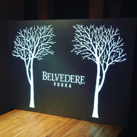 Lichtreclame Belvedere vodka LED
