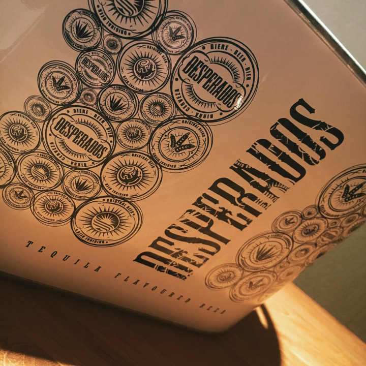 Ice bucket Desperados metal thin white