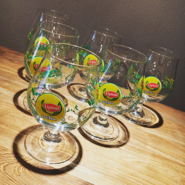 Glass Lipton Ice-tea 30 years
