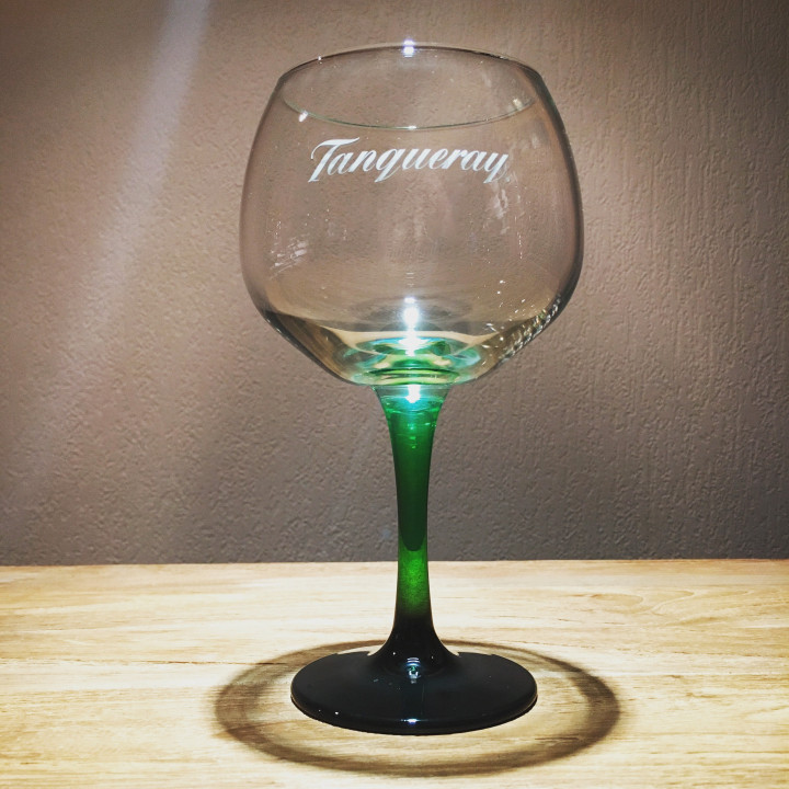 Verre Tanqueray logo blanc