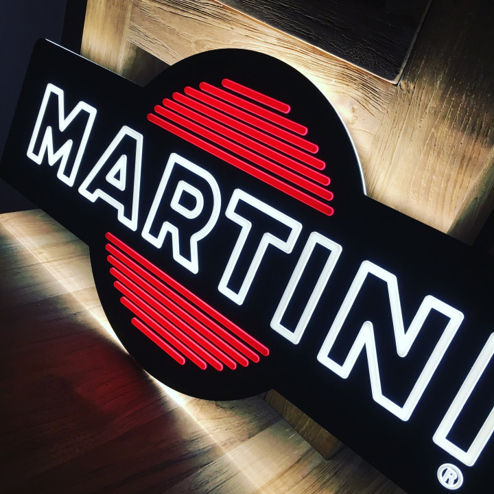 Enseigne lumineuse LED Martini