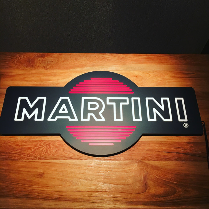 Enseigne lumineuse LED Martini