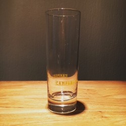 Glass Campari long drink yellow logo