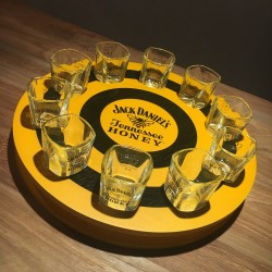 Round Meter Jack Daniel's Honey + 10 glasses