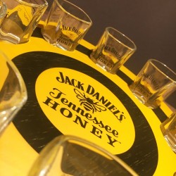 Round Meter Jack Daniel's Honey + 10 glasses