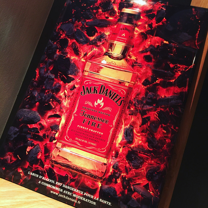 Metalen plaat Jack Daniel's Fire