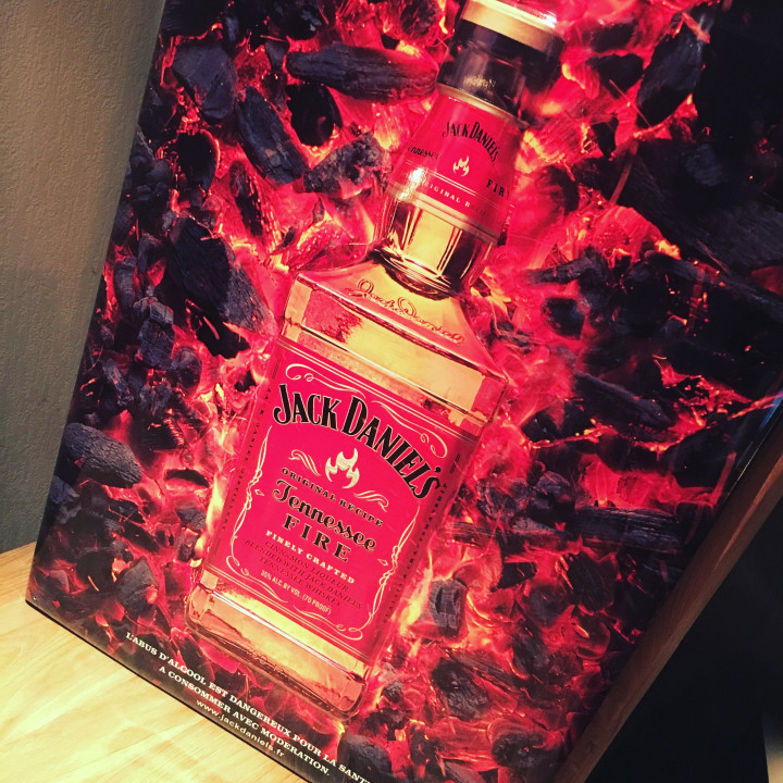 Metalen plaat Jack Daniel's Fire