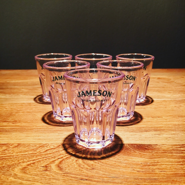 Verre Jameson shooter pvc x6
