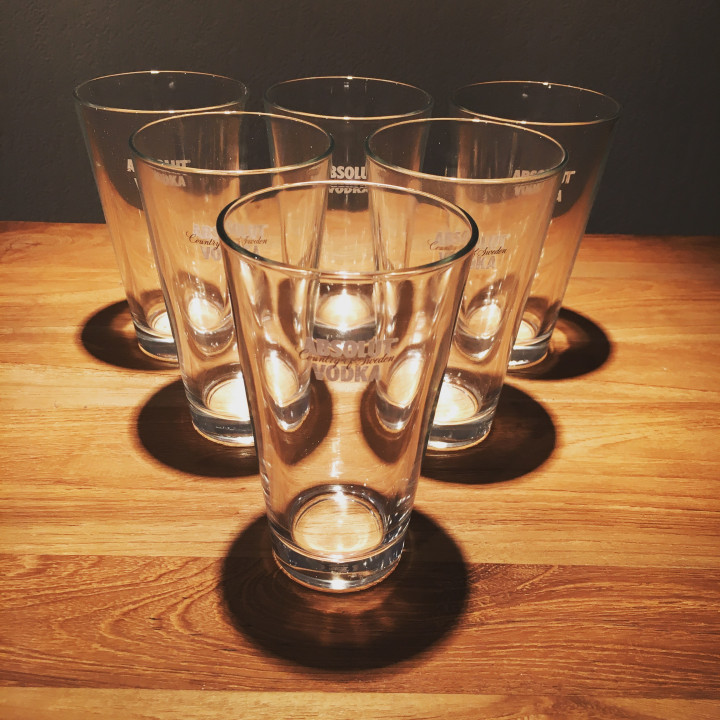 Verre Absolut vodka Conique modèle 1