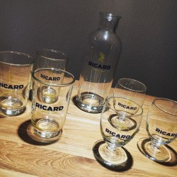 Lot Ricard Lehanneur 1 carafe + 2x6 verres