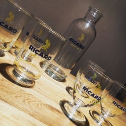 Lot Ricard Lehanneur 1 carafe + 2x6 verres