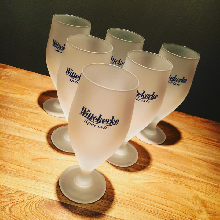 Verre bière Wittekerke modèle givré