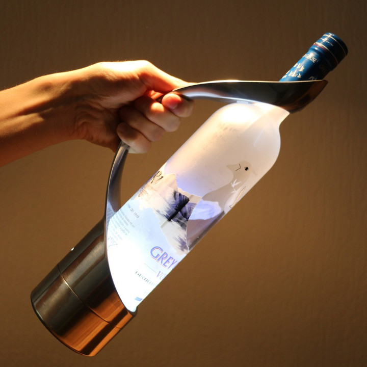 Bottle Glorifier Grey Goose with handle