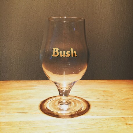 Bierglas Bush Beer bruine logo