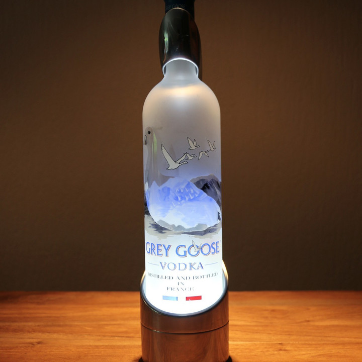 Bottle Glorifier Grey Goose with handle