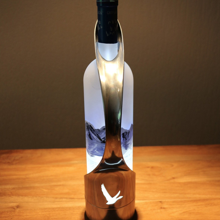 Bottle Glorifier Grey Goose with handle
