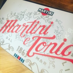 Plaque métallique Martini & Tonic