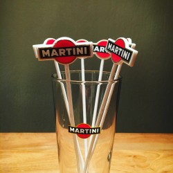 Roerstokje Martini wit vintage x6