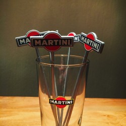 Roerstokje Martini grijs vintage x6
