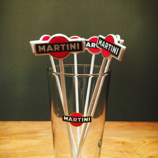 Swizzle Stick Martini white vintage x6