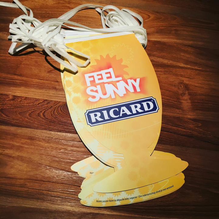 Banderole Ricard Feel sunny en papier