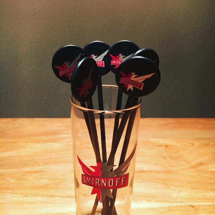 Swizzle stick Smirnoff x6 model 2