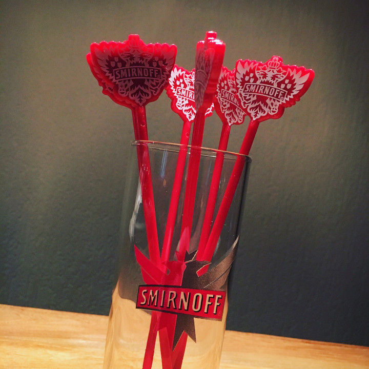 Swizzle stick Smirnoff x6 model 3