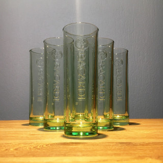 Verre Bacardi long drink vert 22 cl