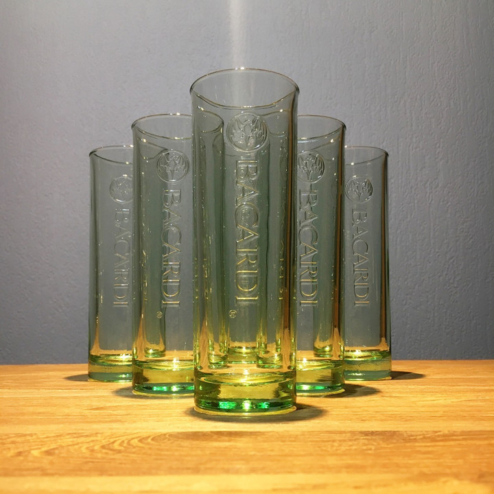 Verre Bacardi long drink vert 22 cl