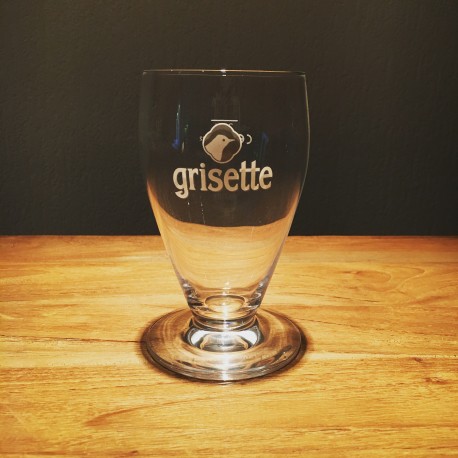 Glass beer Grisette white logo