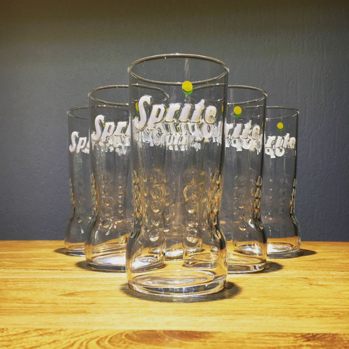 Verre Sprite embossé logo couleur