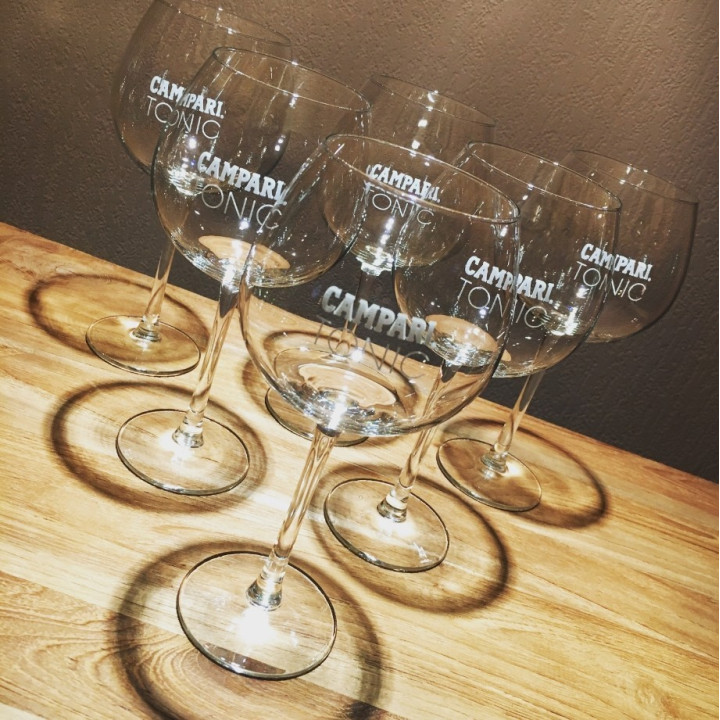 Glass Campari Tonic