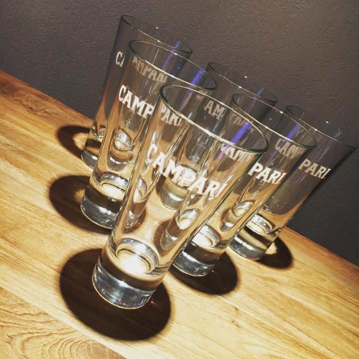 Glass Campari flared model 2