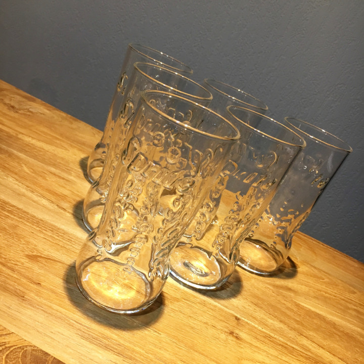 Verre Sprite embossé logo transparent