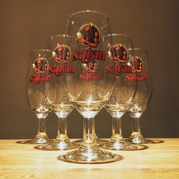 Glass beer Satan