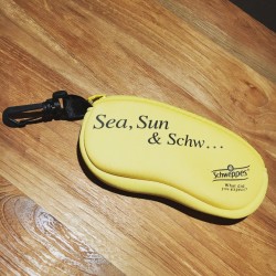 Glasses case Schweppes yellow
