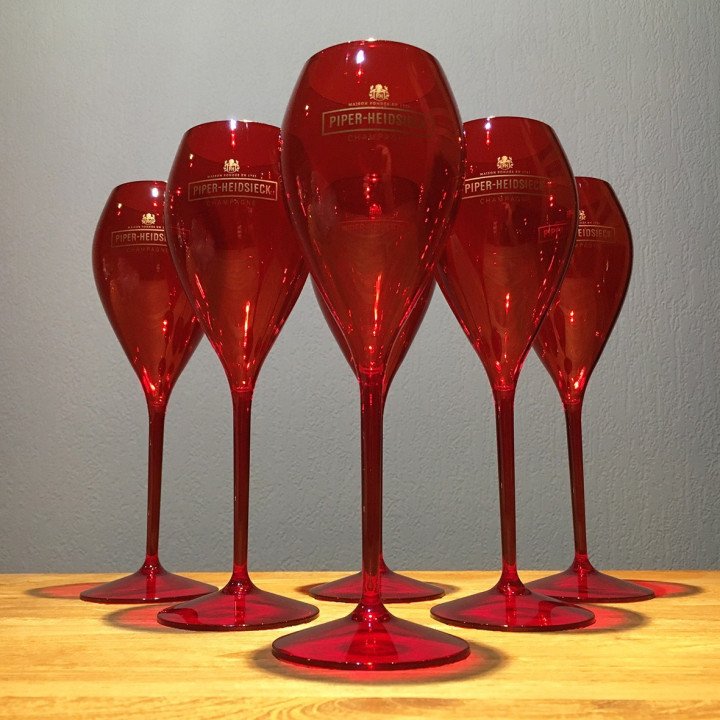 Flute Piper-Heidsieck rood pvc