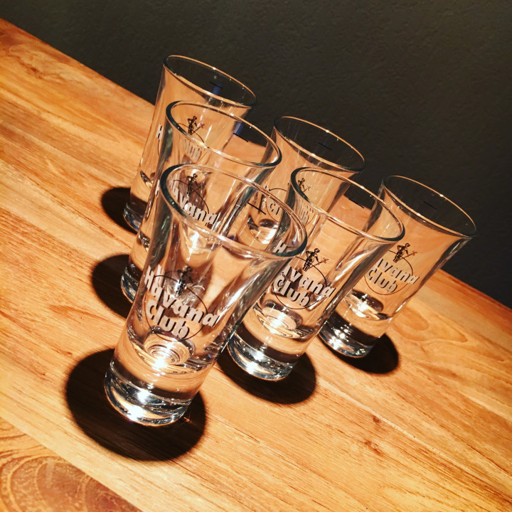 Glas Havana Club shooter x6