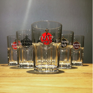 Set van 6 glazen Havana Club collector 2019