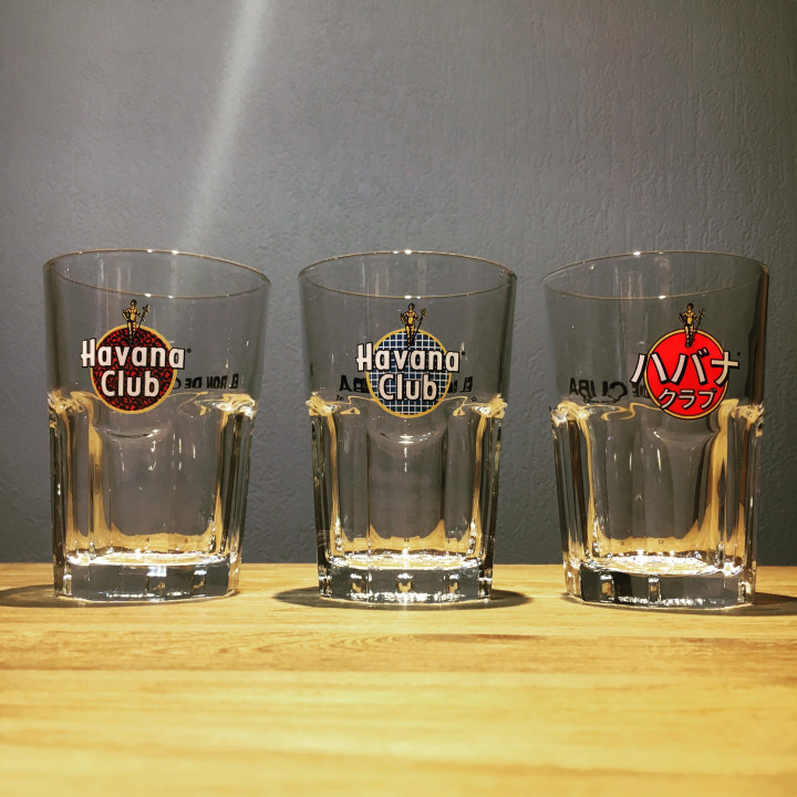 Set van 6 glazen Havana Club collector 2019