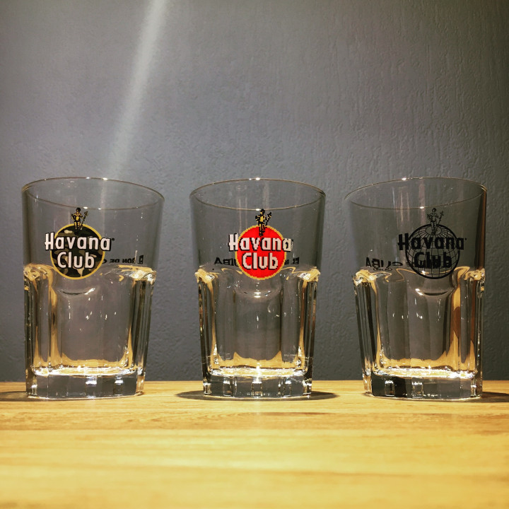 Set van 6 glazen Havana Club collector 2019