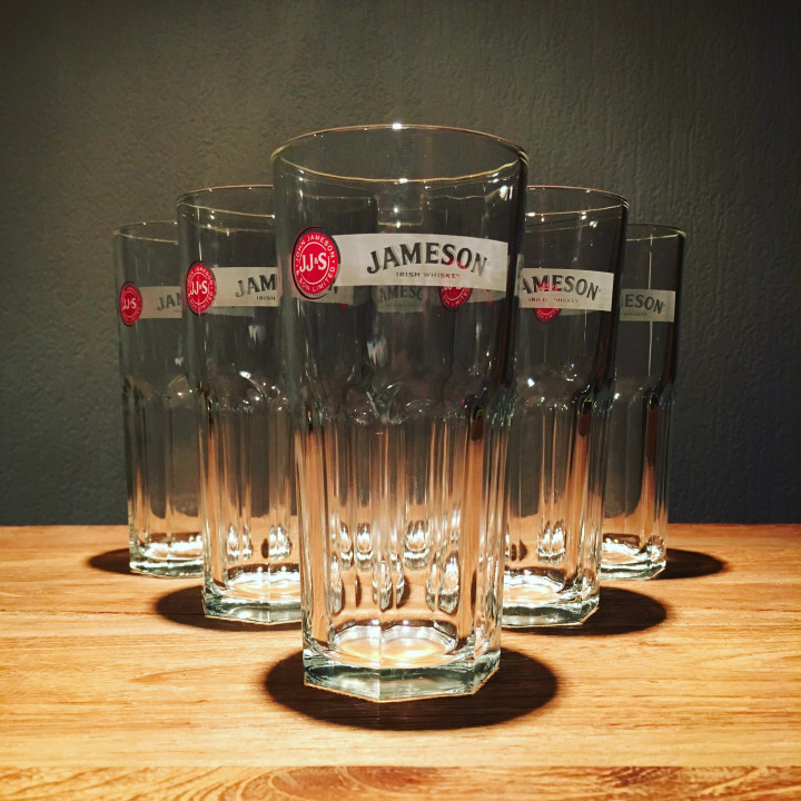 Glass Jameson heptagonal